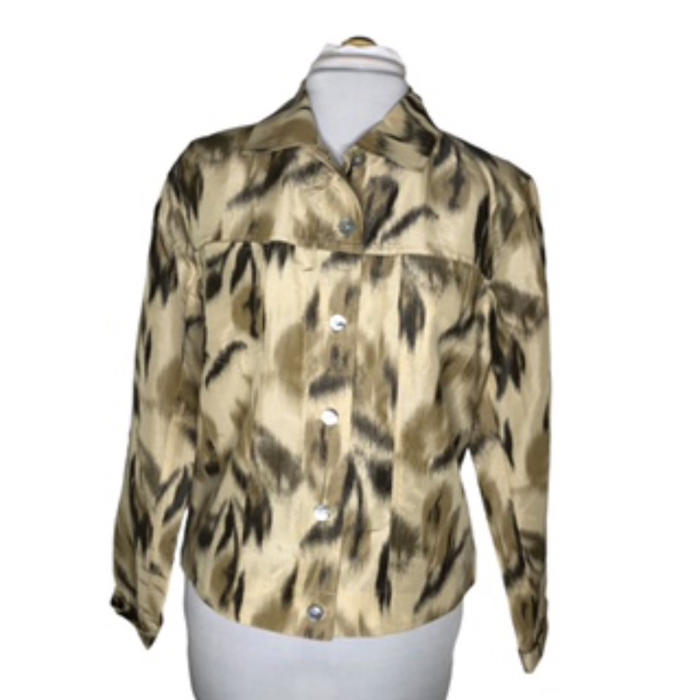 NWOT Chico’s Western Style Adjustable Waistband Button Front Jacket Size 1 - Picture 3 of 7